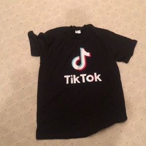 TikTok branded black T-shirt